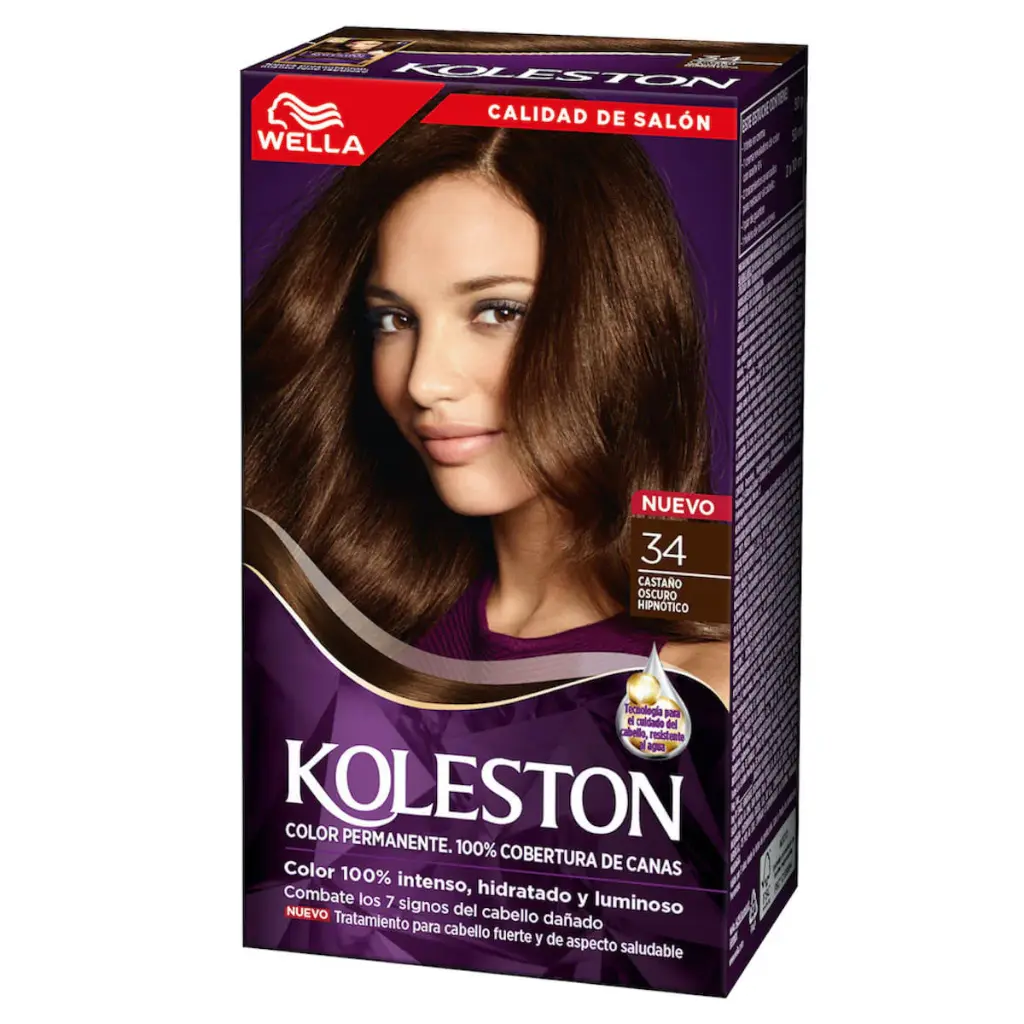 TINTE KOLESTON 34 CASTAÑO OSCURO HIPNÓTICO