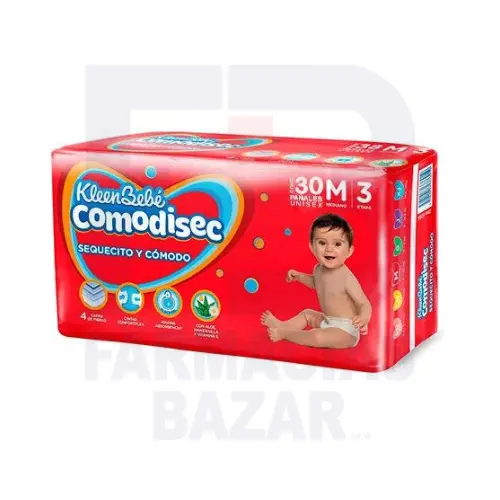 PAÑAL KLEENBEBE COMODISEC MEDIANO-E3 30PZ