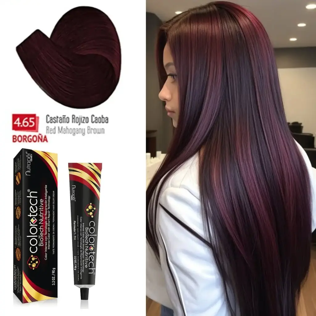 TINTE COLORTECH 4.65 CASTAÑO ROJIZO CAOBA 