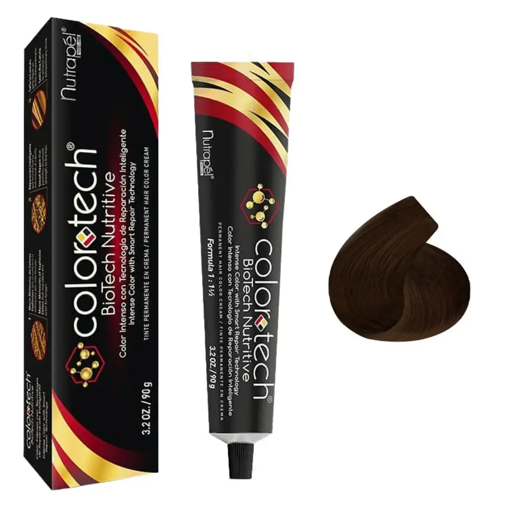 TINTE COLORTECH 6.13 RUBIO OSCURO CENIZO DORADO 