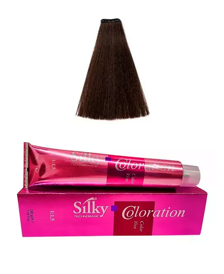TINTE SILKY COLORATION 6.71 RUBIO OSCURO MARRON CENIZO