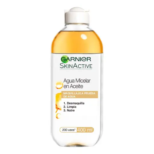 AGUA MICELAR GARNIER SKINACTIVE EN ACEITE 400ML