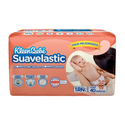 PAÑAL KLEENBEBE SUAVELASTIC RN E1 40PZ