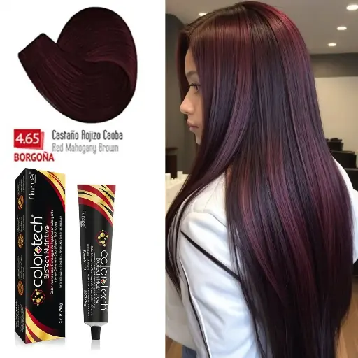 TINTE COLORTECH 4.65 CASTAÑO ROJIZO CAOBA 