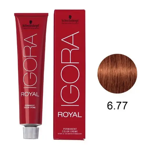 TINTE IGORA 6.77 RUBIO OSCURO COBRIZO