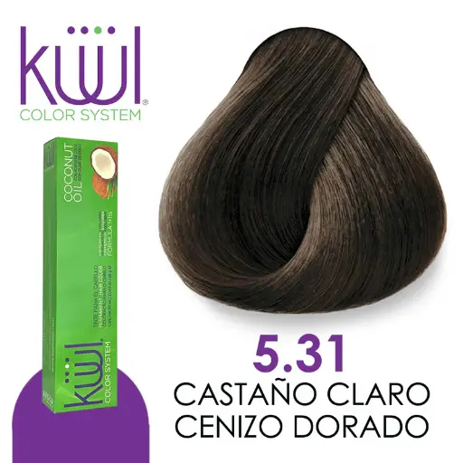 TINTE KUUL CASTAÑO CLARO CENIZO DORADO 5.31