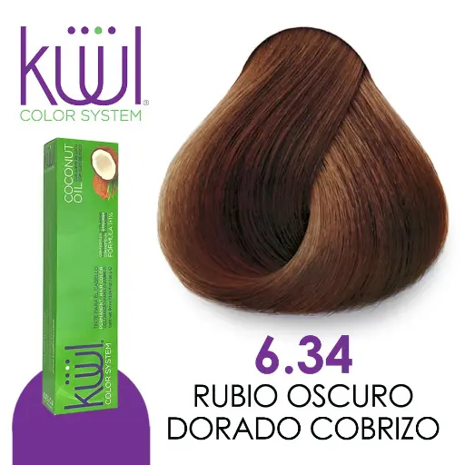 TINTE KUUL RUBIO OSCURO DORADO COBRIZO 6.34