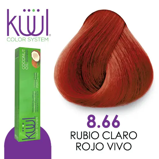 TINTE KUUL RUBIO CLARO ROJO VIVO 8.66
