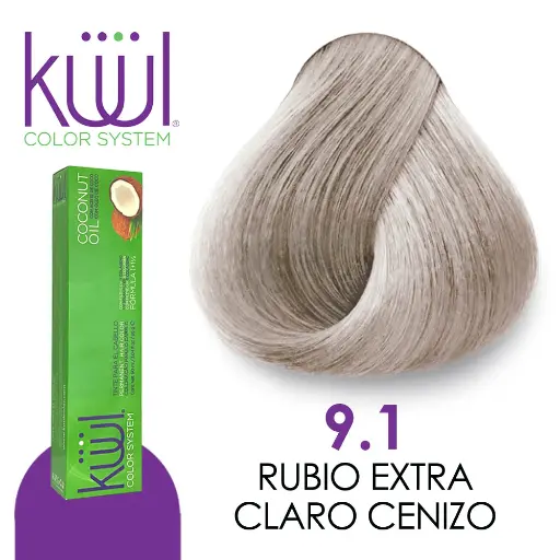 TINTE KUUL RUBIO EXTRA CLARO CENIZO 9.1