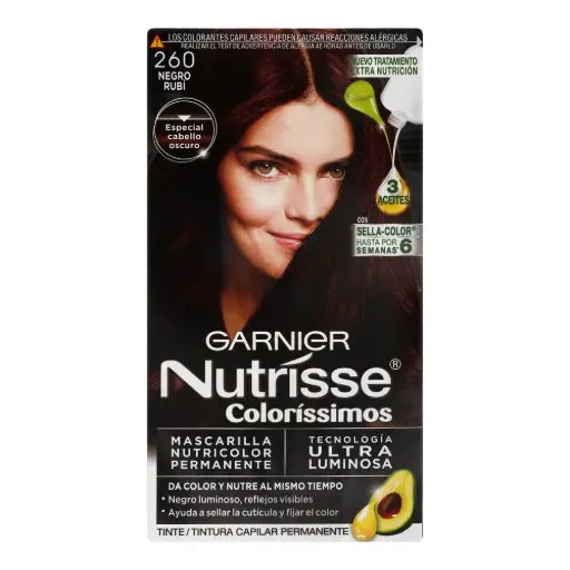 TINTE NUTRISSE GARNIER 260 NEGRO RUBI