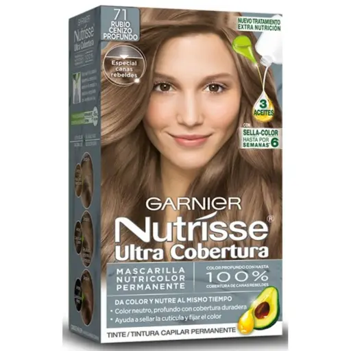 TINTE NUTRISSE GARNIER 71 ULTRA COBRIZO RUBIO CENIZO