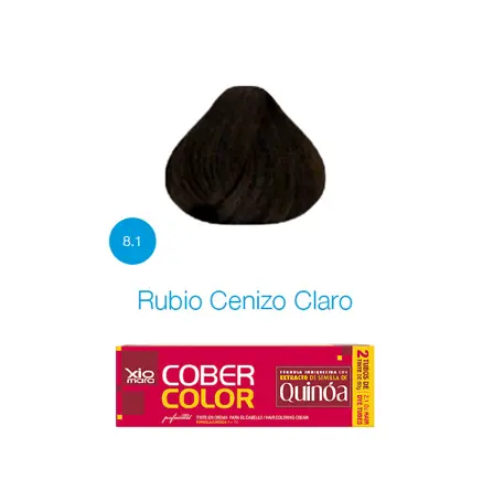 TINTE XIOMARA 8.1 RUBIO CENIZO CLARO