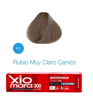 TINTE XIOMARA 9.1 RUBIO MUY CLARO CENIZO