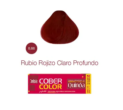 TINTE XIOMARA COBER COLOR 8.66 RUBIO ROJIZO CLARO PROFUNDO
