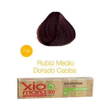 TINTE XIOMARA COBER COLOR CHOCOLATE 7.35 RUBIO MEDIO DORADO CAOBA 